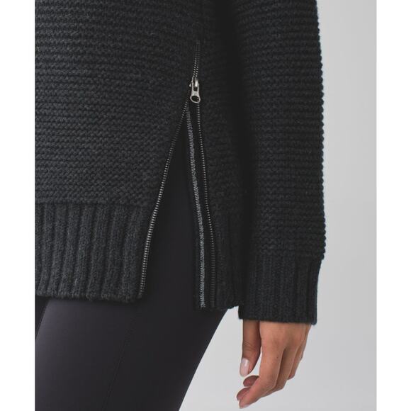 Lululemon Karma Kurmasana Sweater Merino Wool Waffle Knit Turtleneck Oversized - Picture 3 of 15